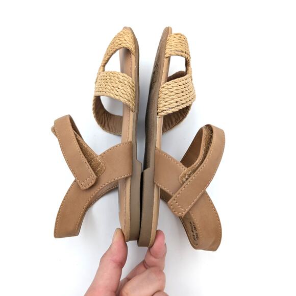 DV Dolce Vita Kids' Chelly Raffia Sandal Faux Leather Tan Size US4 EU36 - Picture 10 of 10